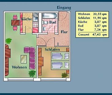 Günstig geschnittene 2-Zimmer-Wohnung sucht handwerkliche Hände - Foto 5