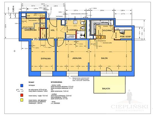 umeblowane mieszkanie 79m2 + parking i balkon - Zdjęcie 1