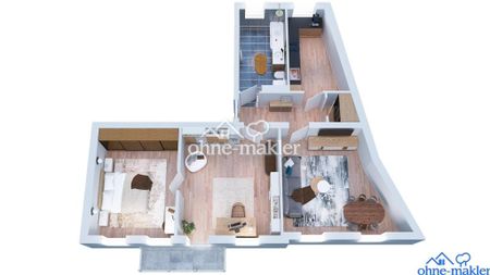 Großzügige 3 Zimmer Altbau Wohnung - Photo 2