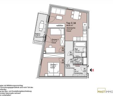 4. Stock - 3-Zimmer Wohnung im Projekt an der Schanze! - Photo 5