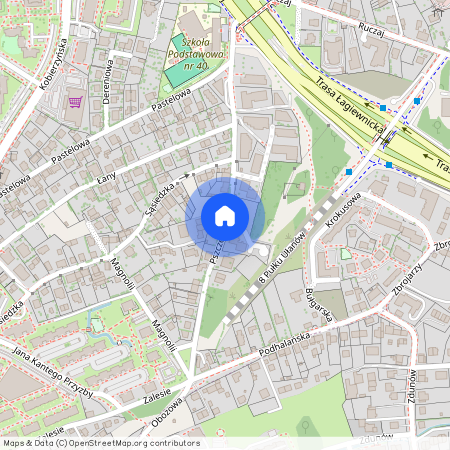 ul. Pszczelna, Ruczaj, Dębniki, Kraków, małopolskie