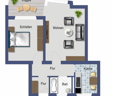 Gemütliche 2-Zimmer-Wohnung mit Balkon in Bonn-Duisdorf - Foto 1