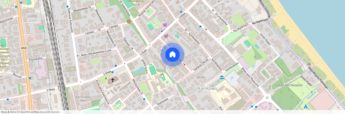 ul. Stefana Okrzei, Karlikowo, Sopot, pomorskie