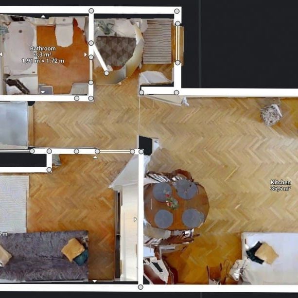 Najem okazjonalny/2 pok./ Warszawa Ochota 48.51 m² - Photo 1