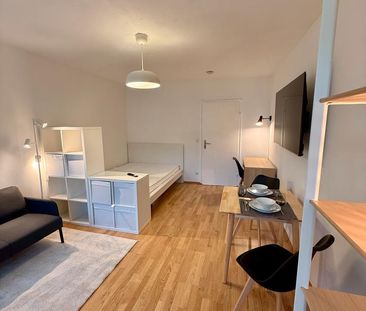Möbl., zentrale, 1-Zi. Apart. mit Balkon, EBK und neue Möbel - Foto 1