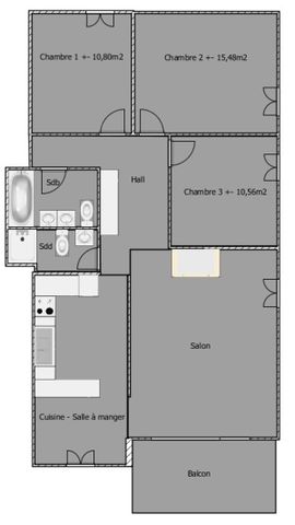 Magnifique appartement 4.5 pièces avec balcon et vue montagne à Laténa - Photo 2