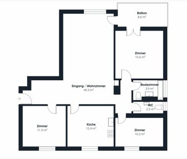 neu sanierte 4.5 Zimmer-Wohnung mit Balkon - Photo 3