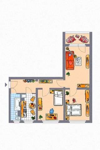 Familienfreundliche 3-Raum-Wohnung mit Balkon - Foto 5