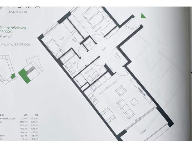 Am Schlosspark: Hochwertige 3-Zi-Neubauwohnung mit Loggia & TG (P - Foto 1