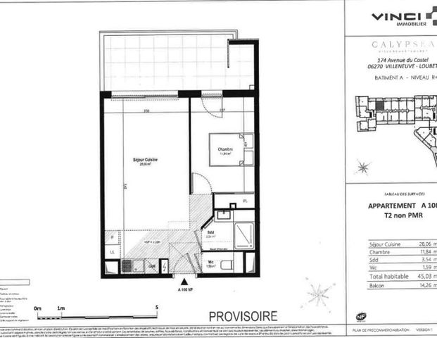 location Appartement T2 DE 45.03m² À VILLENEUVE LOUBET - Photo 1