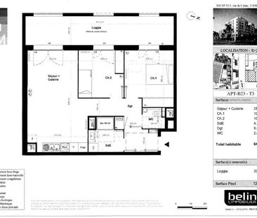 location Appartement T3 DE 64.57m² À BORDEAUX - Photo 5