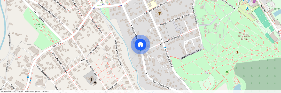 ul. Juliusza Słowackiego, Śródmieście, Jelenia Góra, dolnośląskie