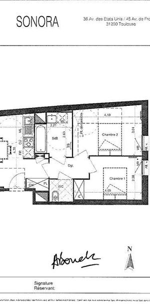 Location Appartement 3 pièces 58m² TOULOUSE 31200 - Photo 2