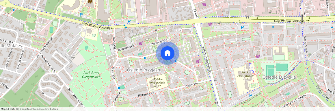 ul. Spawaczy, Osiedle Przyjaźni, Centrum, Zielona Góra, lubuskie