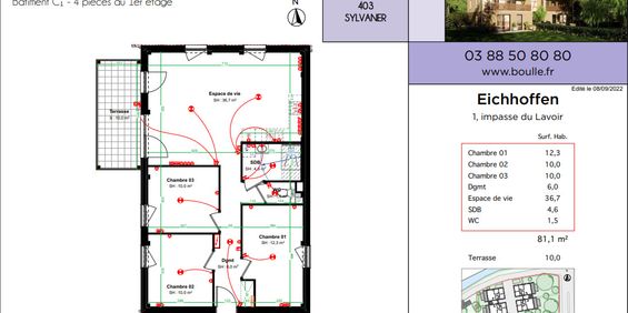 A louer appartement T4 dans résidence neuve à Eichhoffen - Photo 3