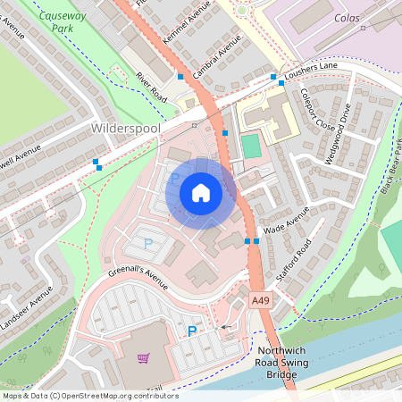 Elphins Drive, Wilderspool Park, Warrington