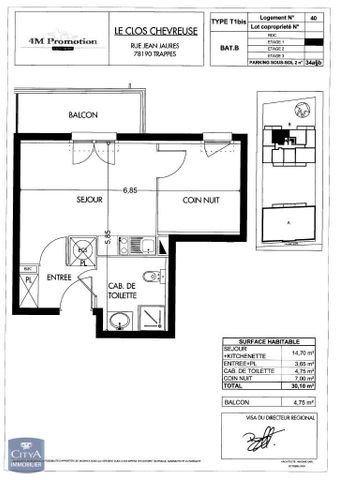 Location Appartement 1 pièce 23m² TRAPPES 78190 - Photo 3