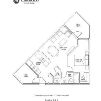 One and den - Unique Floorplan! - Photo 4