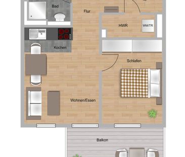 Wohnen in mit eigenem Gartenanteil - Tolle 2-Zimmer-Neubauwohnung m... - Photo 6