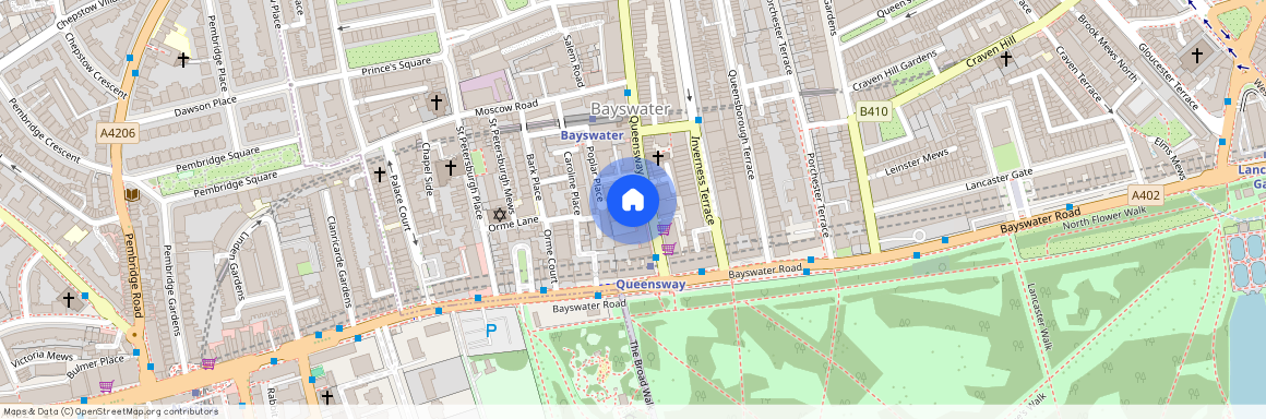Queensway, Bayswater, Hyde Park, London W2