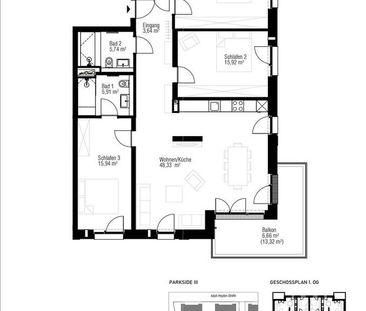 Spreeduett - große 4 Zimmer mit Parkett, EBK und 2 Bädern im Erstbezug - Photo 1