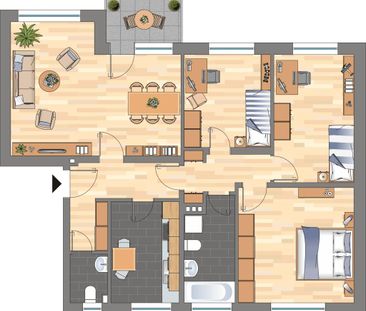 3-Zimmer-Wohnung in Wilhelmshaven Europaviertel - Foto 1