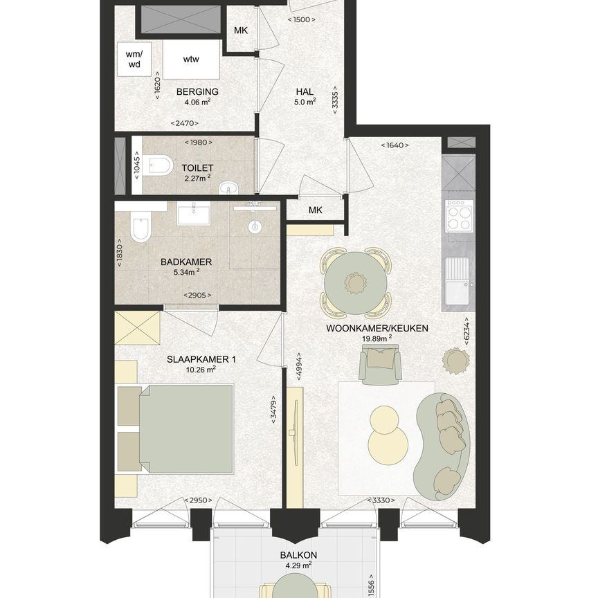 Appartement te huur: Kennedylaan 302 2035 TR Haarlem - Photo 1