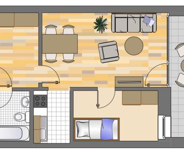 Demnächst frei! 2-Zimmer-Wohnung in Düsseldorf Hassels - Photo 3