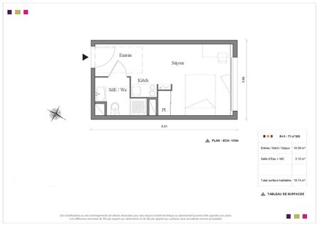 Location Appartement 1 pièce 19m² AUZEVILLE TOLOSANE 31320 - Photo 4