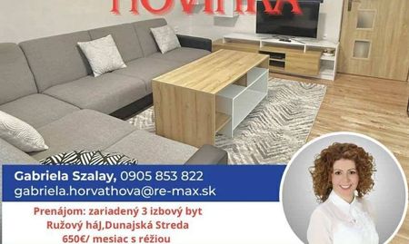 PRENÁJOM: 3 izbový, zariadený byt, Ružový háj, CENTRUM MESTA DUNAJSKEJ STREDY! - Photo 2