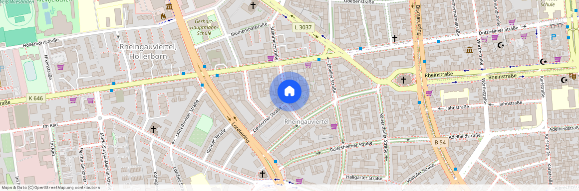 65197, Wiesbaden / Rheingauviertel