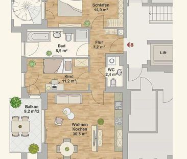 Sonnige 3-Raumwohnung als Erstbezug nahe der Elbe! - Foto 1