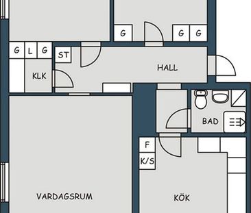 3 Rum och kök, Mossen - Photo 3