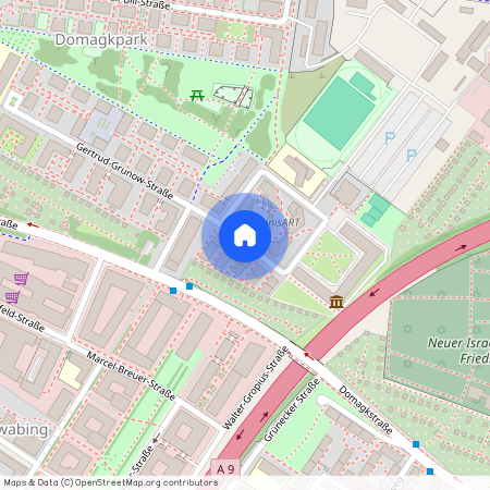 Margarete-Schütte-Lihotzky-Straße, 80807 München Schwabing ca. 5, 1 km north of Munich-center