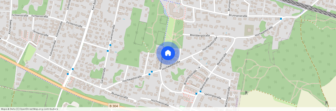 Wallbergstraße, 85598 Baldham ca. 16, 5 km east of Munich-center