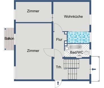 Sehr gepflegte 2-Zimmer-Wohnung mit Balkon! - Photo 5