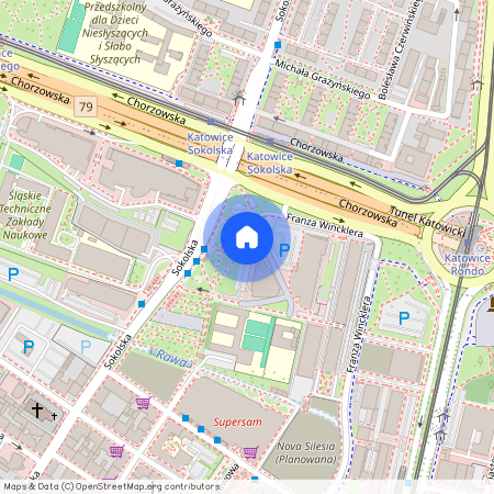 ul. Sokolska, Śródmieście, Katowice, śląskie
