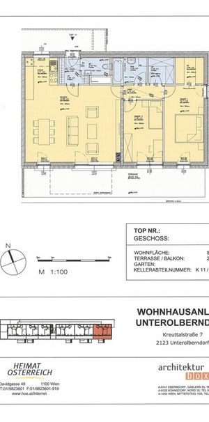Charmante 3-Zimmer-Wohnung mit großem Balkon in Unterolberndorf - Foto 2