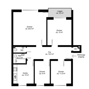 Zentrale 3,5-Zimmer-Wohnung in gepflegter Wohnanlage - Foto 3