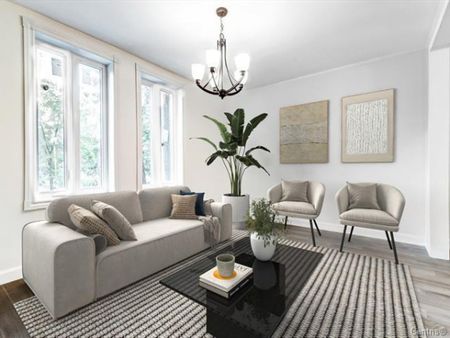 Ville-Marie: Logement de 3 chambres (1200 pc) complètement rénové offert en location semi-meublée. - Photo 2