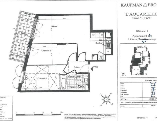 location Appartement T3 DE 59.56m² À CHATOU - Photo 1