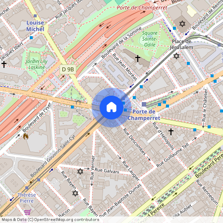 rue descombes entre rue Guillaume Tell et Bd Gouvion-Saint-Cyr 75017 Paris (17e arrondissement)