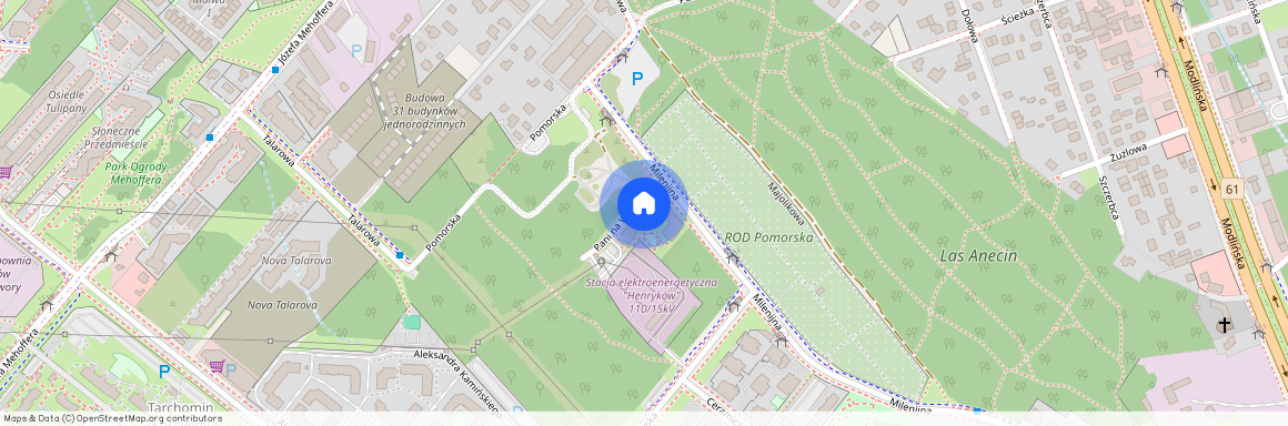 ul. Milenijna, Tarchomin, Białołęka, Warszawa, mazowieckie