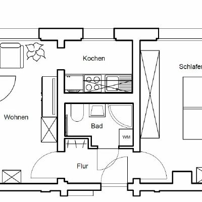 2-Raum-Wohnung in Glauchau, Oberstadt, Hufelandstraße 19 - Photo 1