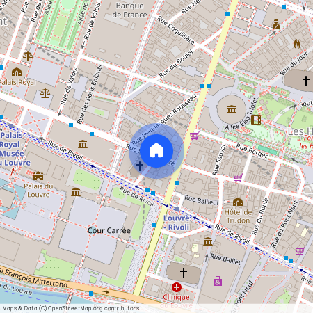 Rue de l'oratoire entre rue de Rivoli et rue St Honoré 75001 Paris (1er arrondissement)