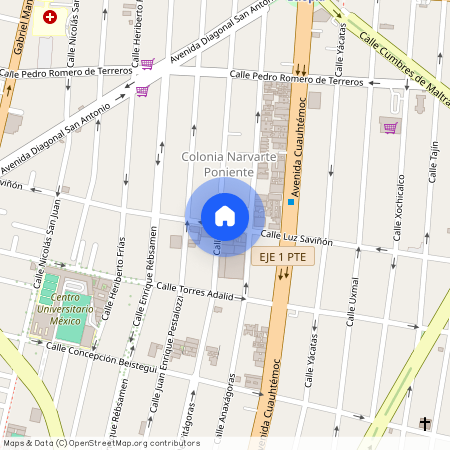 Luz Saviñon #00, Colonia Narvarte Poniente, C.P. 03020, Df / Cdmx