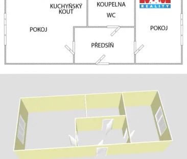 Pronájem bytu 2+kk, 44 m - Фото 5