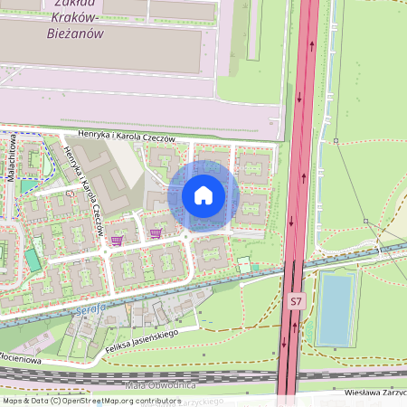 ul. Braci Czeczów, Złocień, Bieżanów-Prokocim, Kraków, małopolskie