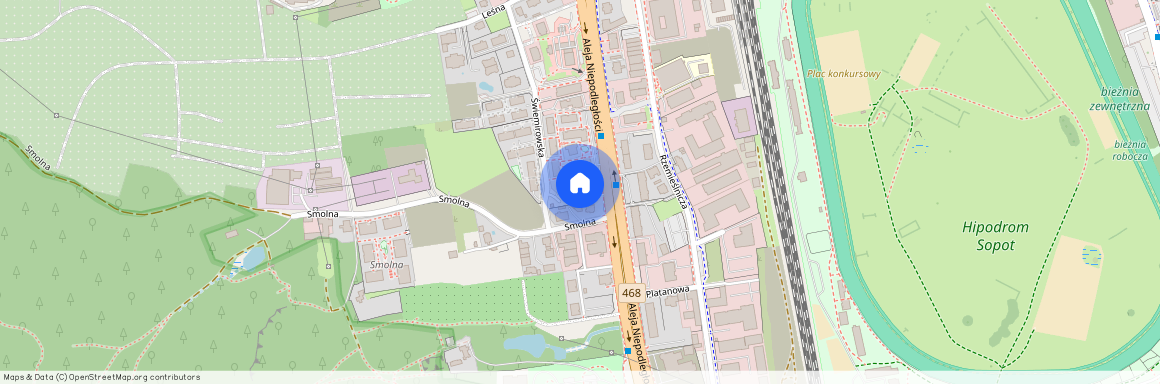 al. Niepodległości, Świemirowo, Sopot, pomorskie