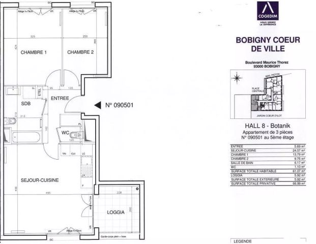 location Appartement T3 DE 61.4m² À BOBIGNY - Photo 1